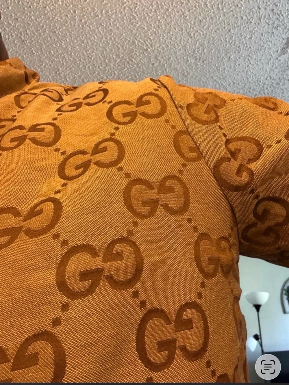 Gucci Beige & Brown Monogram Zip Hoodie Jacket